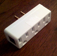 triple-tap AC adapter