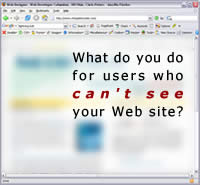 What do you do for users who can't see your website?